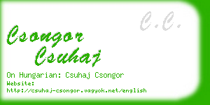 csongor csuhaj business card